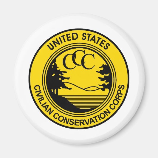 Civiele Conservatie Corps CCC herdenking Magneet (Voorkant)