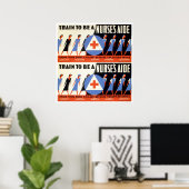 Civiele Defensie - Trein om hulp van de Zuster te  Poster (Thuiskantoor)