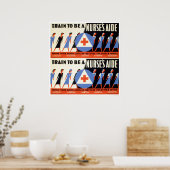 Civiele Defensie - Trein om hulp van de Zuster te  Poster (Keuken)