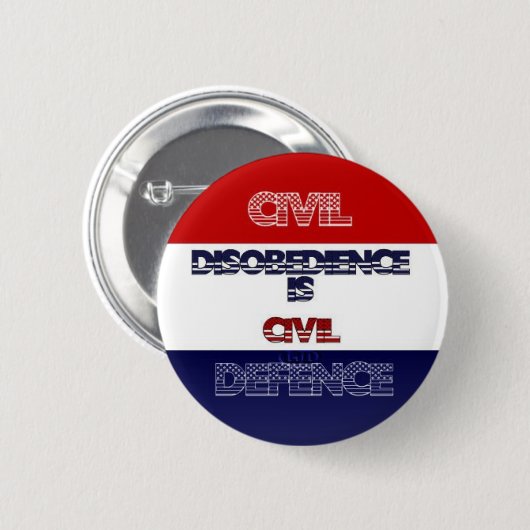 Civiele disgehoorzaamheid Button (Voorkant /achterkant)