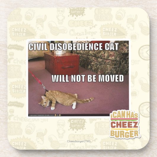 Civiele disgehoorzaamheidskat onderzetter (Voorkant)