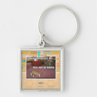 Civiele disgehoorzaamheidskat sleutelhanger