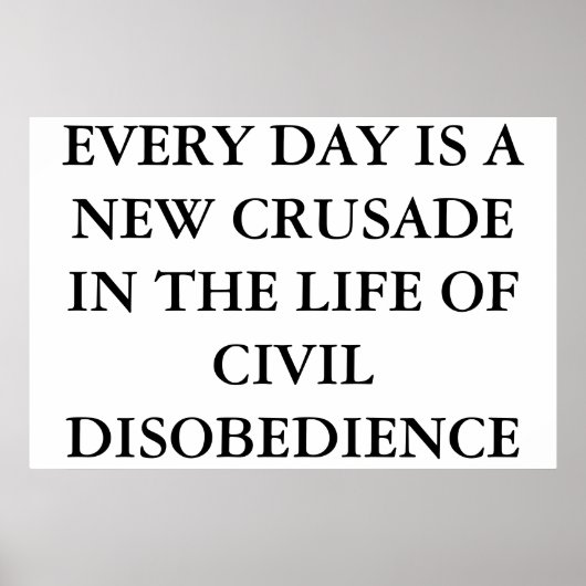 CIVIELE DISOBEDIEN POSTER (Voorkant)