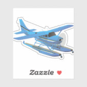 Civiele eenmotorige hoogvleugelvliegtuig sticker (Vel)