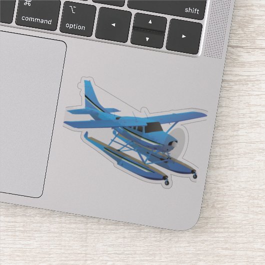 Civiele eenmotorige hoogvleugelvliegtuig sticker (Detail)