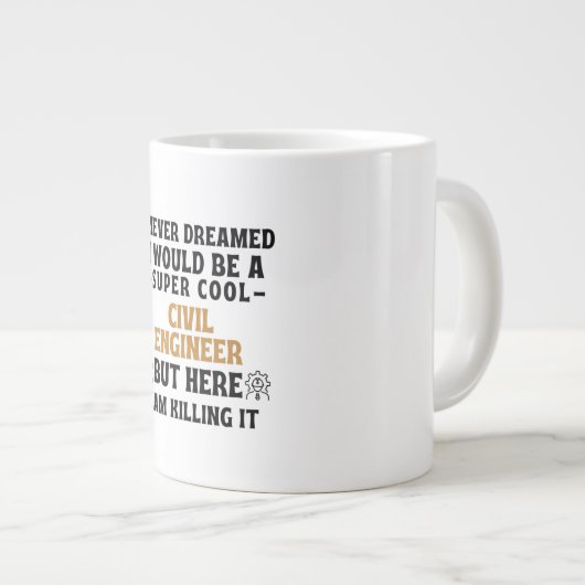 CIVIELE ENGINEER GROTE KOFFIEKOP (Voorkant rechts)