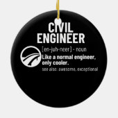 Civiele ingenieur Definitie Funny Civil Engineerin Keramisch Ornament (Achterkant)