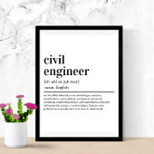 Civiele Ingenieur Definitie Leuke Techniek Verjaar Poster