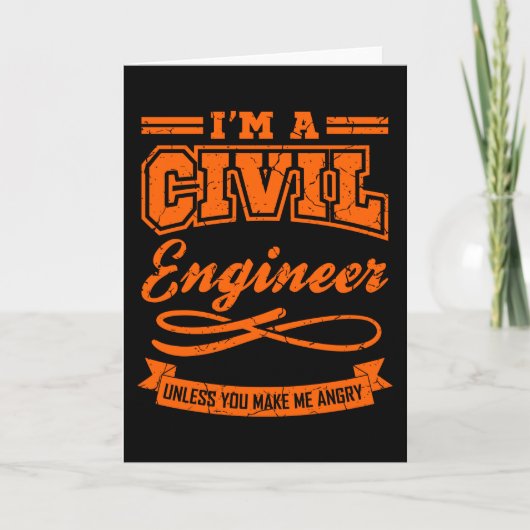 Civiele ingenieur Funny Engineering Afstuderen gra Kaart (Voorkant)