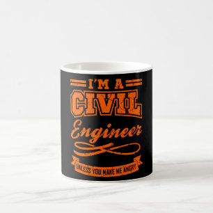 Civiele ingenieur Funny Engineering Afstuderen gra Koffiemok
