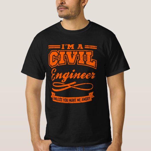 Civiele ingenieur Funny Engineering Afstuderen gra T-shirt (Voorkant)