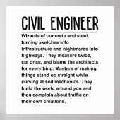 Civiele ingenieur poster (Voorkant)
