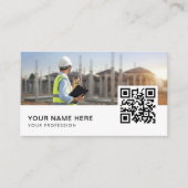 Civiele ingenieur QR Code Visitekaartje (Voorkant)
