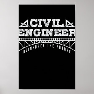 Civiele ingenieur Reinformeer de toekomstige Ingen Poster