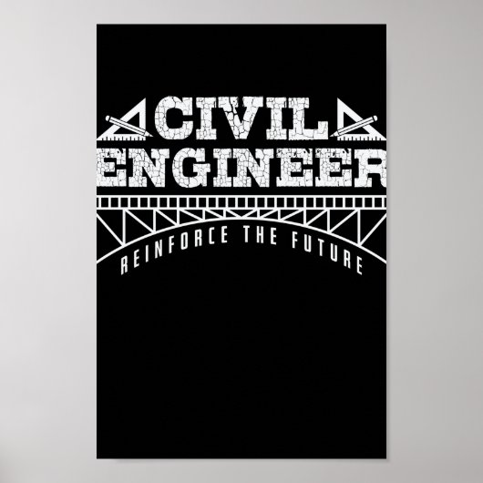 Civiele ingenieur Reinformeer de toekomstige Ingen Poster (Voorkant)