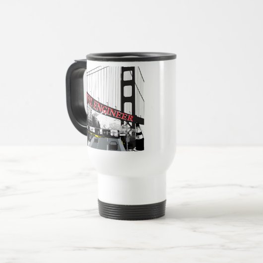 Civiele ingenieur reisbeker (Voorkant links)