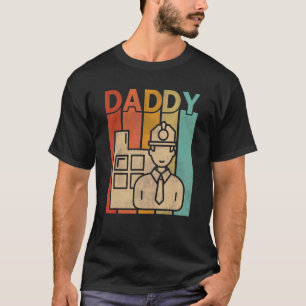 Civiele ingenieur Retro Stijl Papa Afbeelding F T-shirt