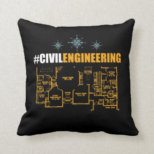 Civiele ingenieur Shirt - Student civiele techniek Kussen