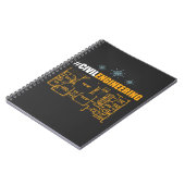 Civiele ingenieur Shirt - Student civiele techniek Notitieboek (Linkerzijde)