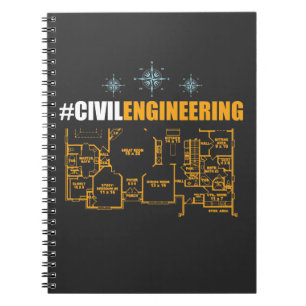 Civiele ingenieur Shirt - Student civiele techniek Notitieboek