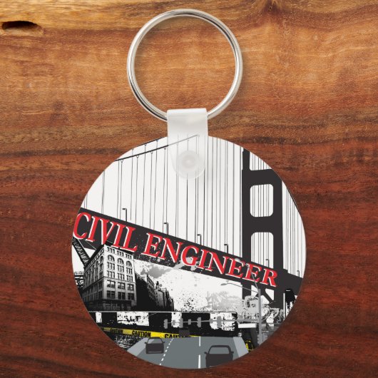 Civiele ingenieur sleutelhanger (Voorkant)