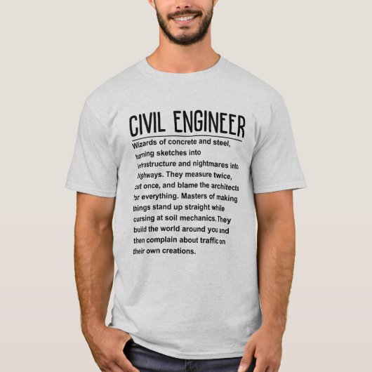 Civiele ingenieur t-shirt (Voorkant)
