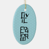 Civiele ingenieur Teken Keramisch Ornament (Rechts)