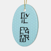Civiele ingenieur Teken Keramisch Ornament (Links)