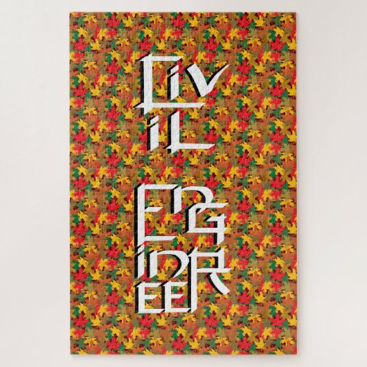 Civiele ingenieur Teken Legpuzzel (Verticaal)