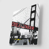 Civiele ingenieur vierkante klok (Hoek)