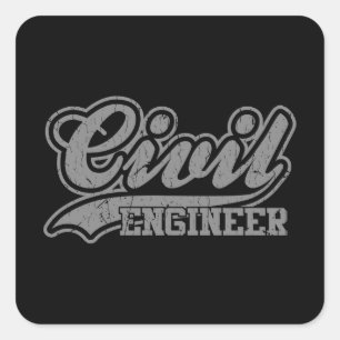 Civiele ingenieur vierkante sticker