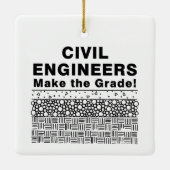 Civiele ingenieurs maken de klasse keramisch ornament (Achterkant)