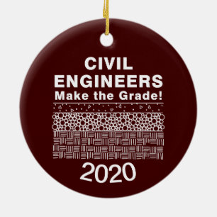 Civiele ingenieurs maken de klasse keramisch ornament