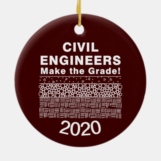 Civiele ingenieurs maken de klasse keramisch ornament (Achterkant)