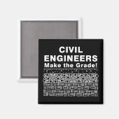 Civiele ingenieurs maken de klasse magneet (Voorkant / Achterkant)