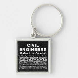 Civiele ingenieurs maken de klasse sleutelhanger