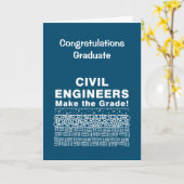 Civiele ingenieurs maken de rang Afstuderen Kaart (Gele Bloem)