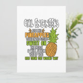 Civiele ingenieurs zijn als ananassen. feestdagenkaart (Staand voorkant)