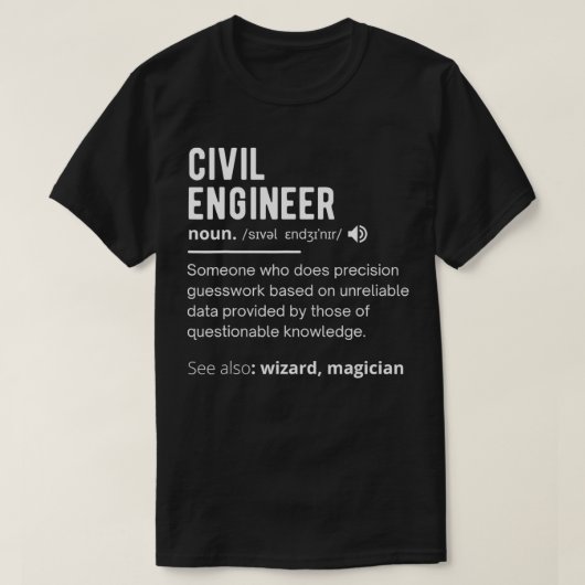 Civiele ingenieurstechniek t-shirt (Design voorkant)