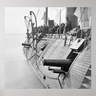 Civiele Oorlog Ironclad Galena, 1862 Poster