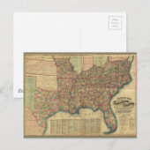 Civiele Oorlog Zuidelijke Staten Kaart van J. Lloy (Voorkant / Achterkant)