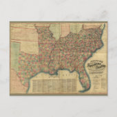 Civiele Oorlog Zuidelijke Staten Kaart van J. Lloy (Voorkant)