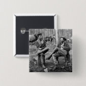 Civiele Oorlogstrips, 1864 Vierkante Button 5,1 Cm (Voorkant /achterkant)