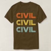 Civiele Retro Sunset T-shirt (Design voorkant)
