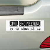 Civiele techniek bumpersticker (Op auto)