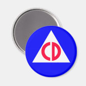 Civiele verdediging magneet (Voorkant / Achterkant)