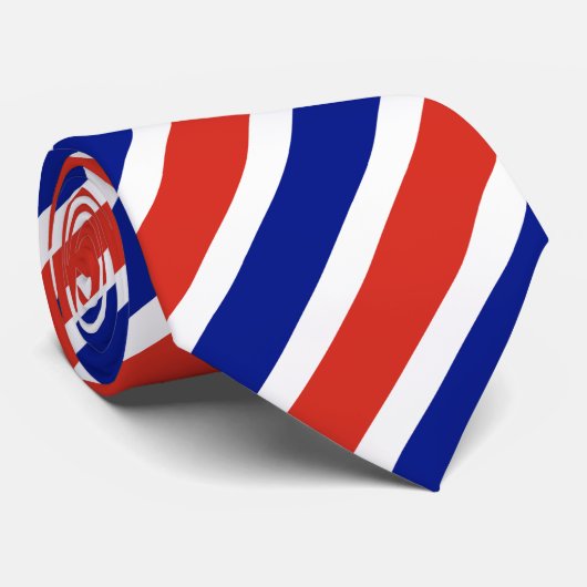 Civiele vlag van Costa Rica Stropdas (Opgerold)