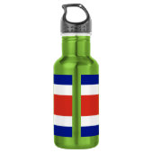Civiele vlag van Costa Rica Waterfles (Achterkant)