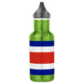 Civiele vlag van Costa Rica Waterfles (Links)