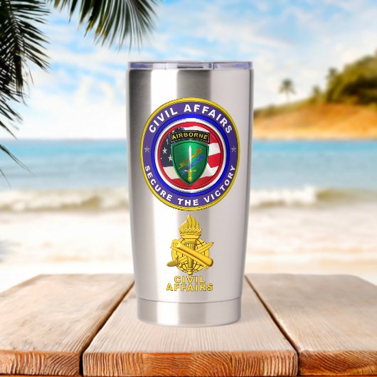 Civiele Zaken Geïsoleerde Drinkbeker (Strand (Gedraaid) )